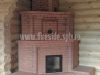 Угловая печь-камин с теплоемкими тумбами #36